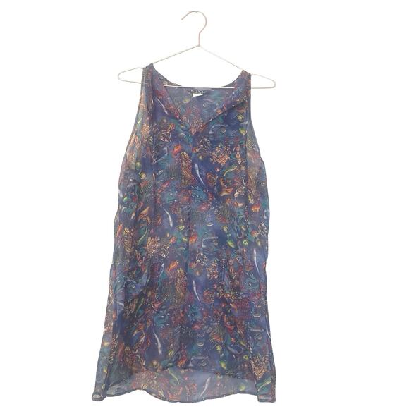 Nicole miller hooded semi sheer coverup with pockets size medium - Picture 1 of 5